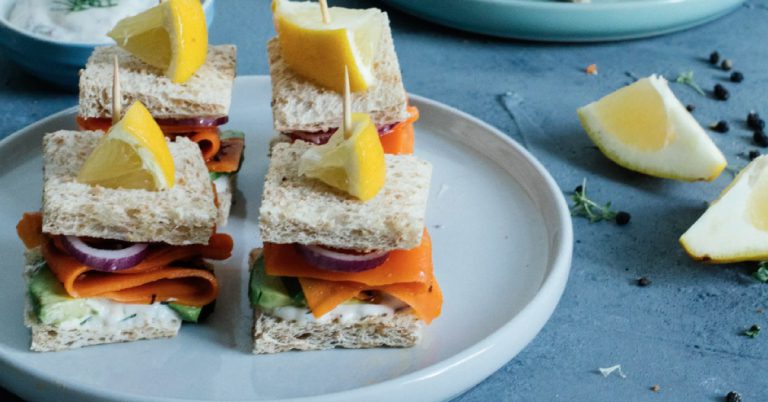 Vegan Salmon & Tuna Sandwich Bites